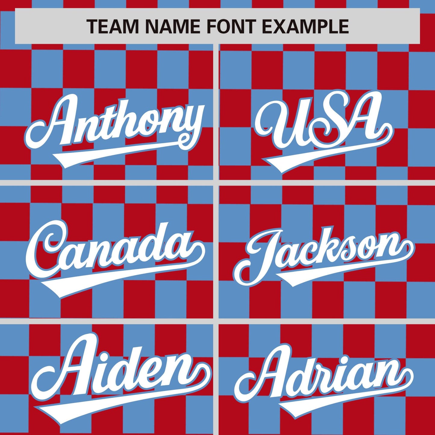 Custom Red Light Blue Personalized Plaid Fashion Design Authentic Baseball Jersey Limited