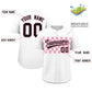 Custom White Light Pink Personalized Plaid Fashion Design Authentic Baseball Jersey Limited
