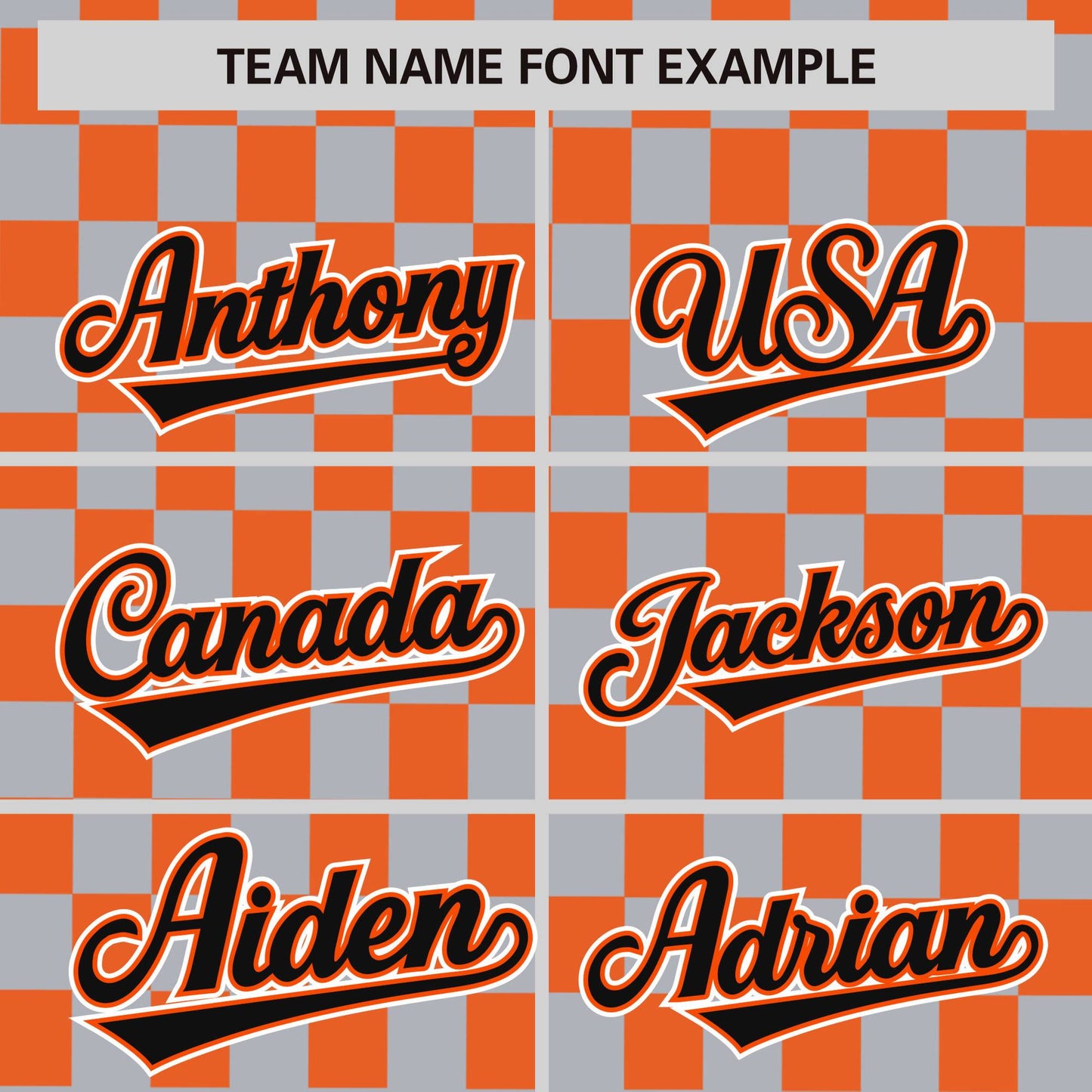 Custom Gray Orange Personalized Plaid Fashion Design Authentic Baseball Jersey Limited