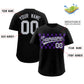 Custom Black Purple Personalized Plaid Fashion Design Authentic Baseball Jersey Limited