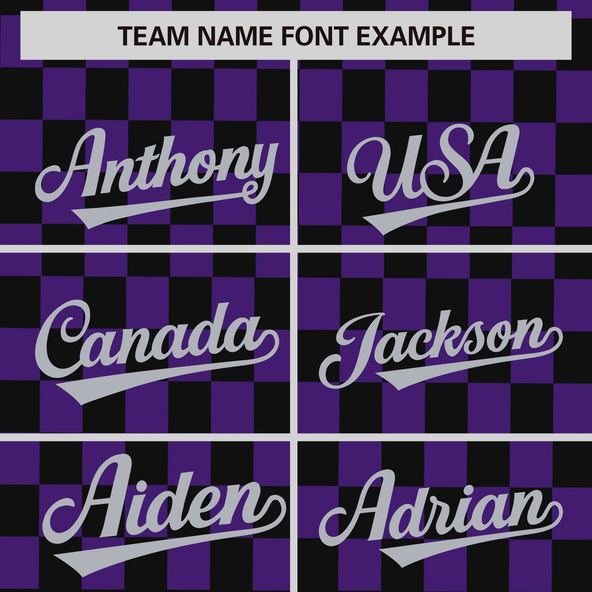 Custom Black Purple Personalized Plaid Fashion Design Authentic Baseball Jersey Limited