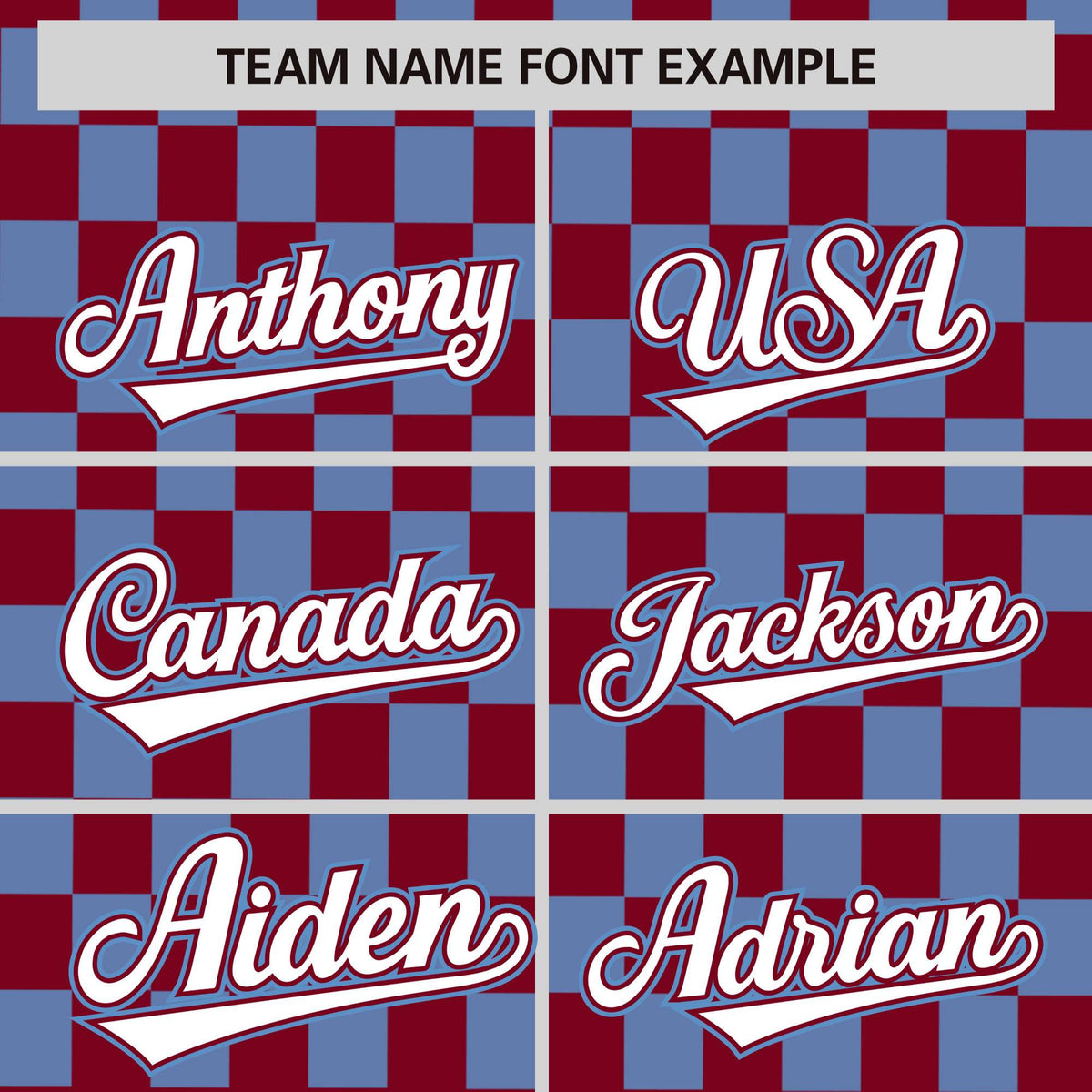 Custom Crimson Light Blue Personalized Plaid Fashion Design Authentic Baseball Jersey Limited