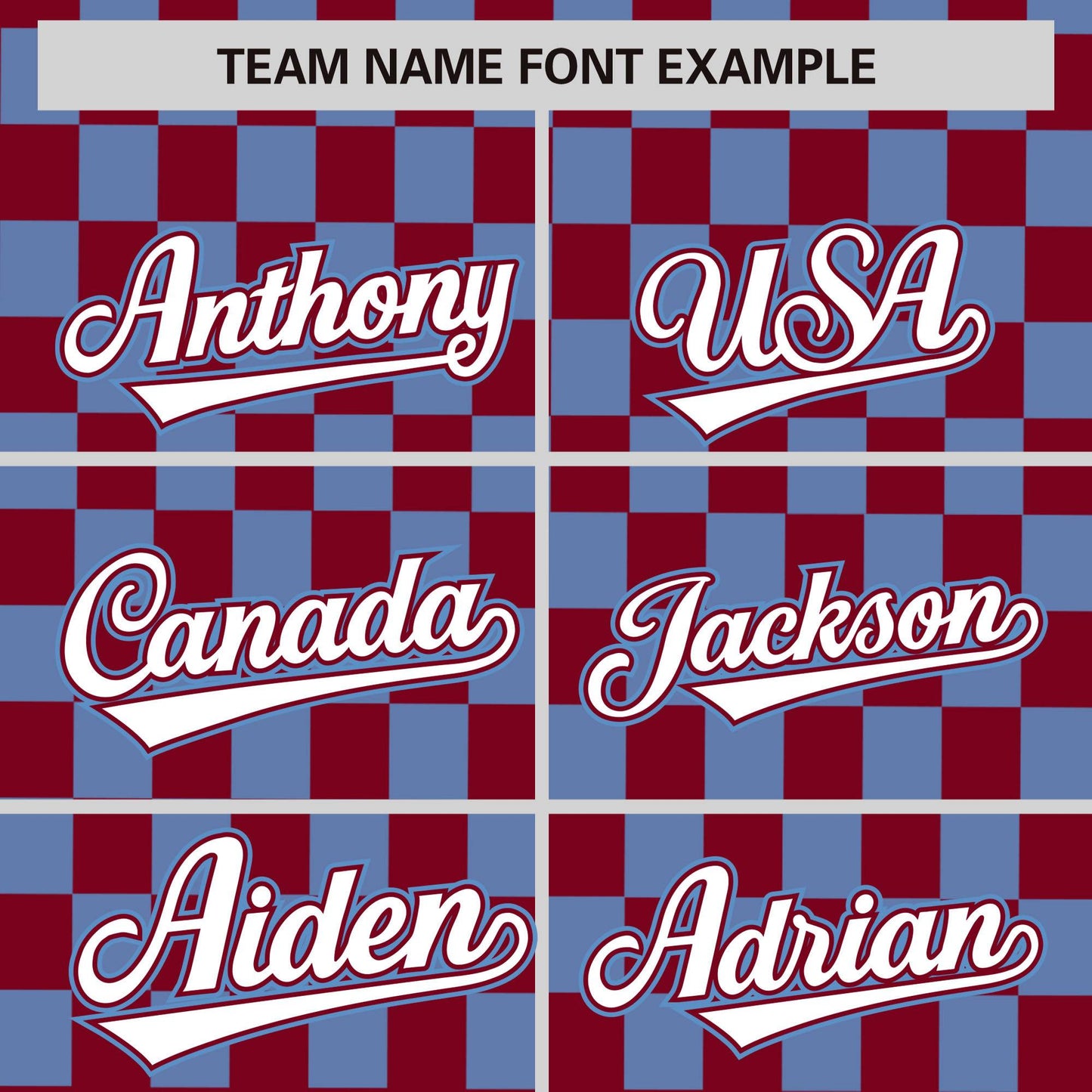 Custom Crimson Light Blue Personalized Plaid Fashion Design Authentic Baseball Jersey Limited