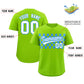 Custom Neon Green Powder Blue Personalized Plaid Fashion Design Authentic Baseball Jersey Limited