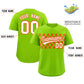 Custom Neon Green Orange Personalized Plaid Fashion Design Authentic Baseball Jersey Limited