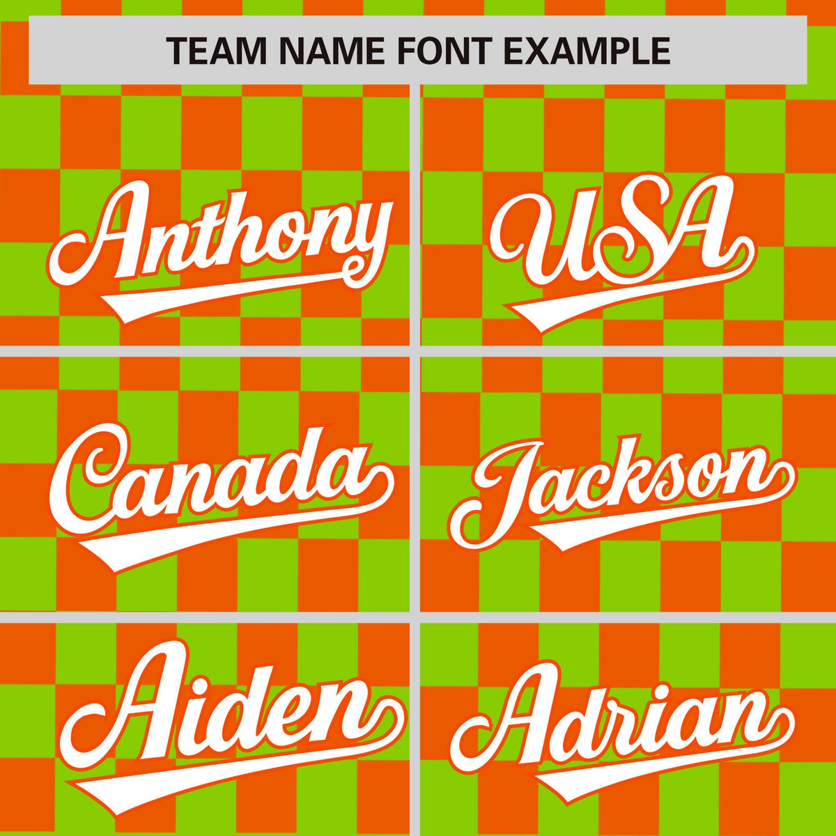 Custom Neon Green Orange Personalized Plaid Fashion Design Authentic Baseball Jersey Limited