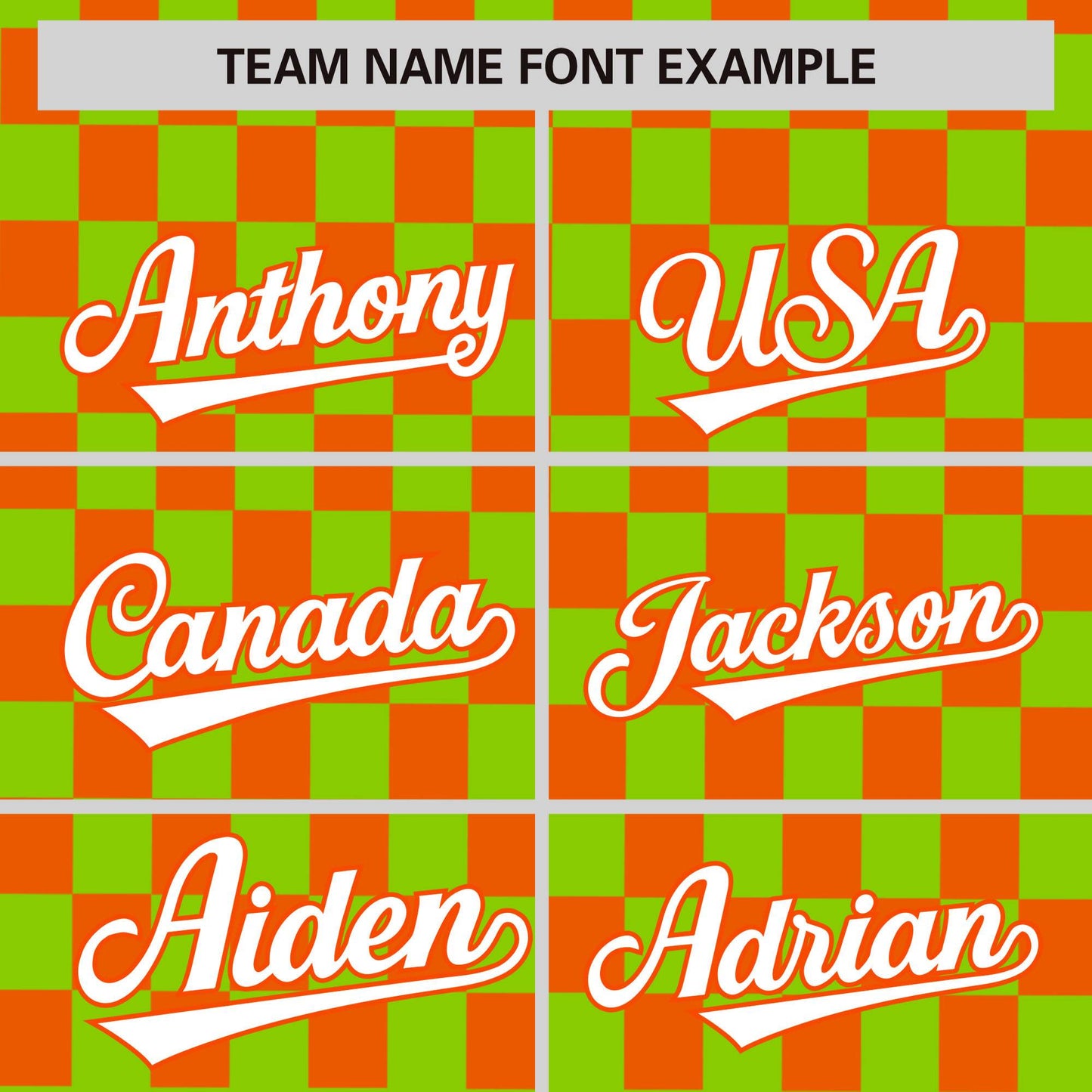 Custom Neon Green Orange Personalized Plaid Fashion Design Authentic Baseball Jersey Limited