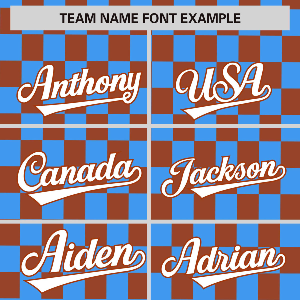 Custom Powder Blue Brown Personalized Plaid Fashion Design Authentic Baseball Jersey Limited