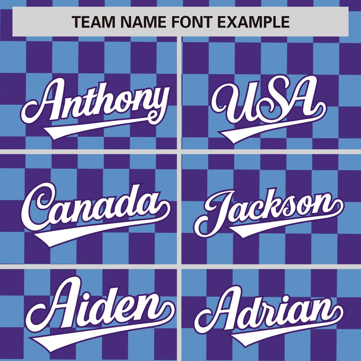 Custom Light Blue Purple Personalized Plaid Fashion Design Authentic Baseball Jersey Limited