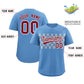 Custom Light Blue Gray Personalized Plaid Fashion Design Authentic Baseball Jersey Limited