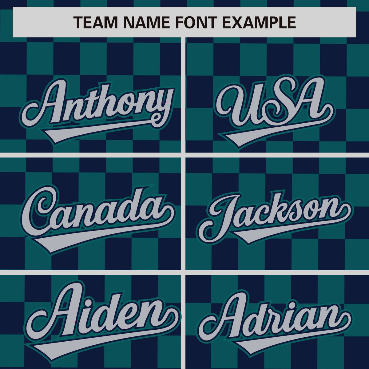 Custom Navy Aqua Personalized Plaid Fashion Design Authentic Baseball Jersey Limited