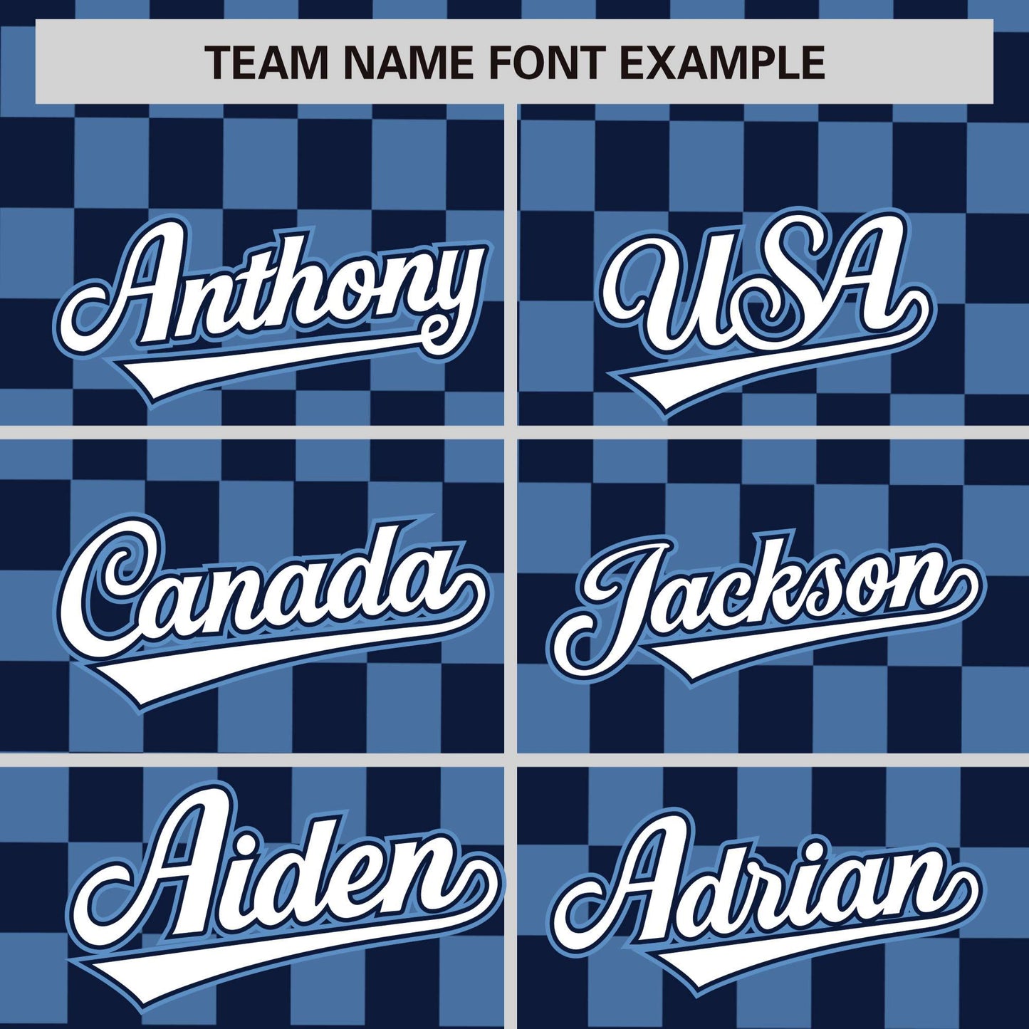 Custom Navy Light Blue Personalized Plaid Fashion Design Authentic Baseball Jersey Limited