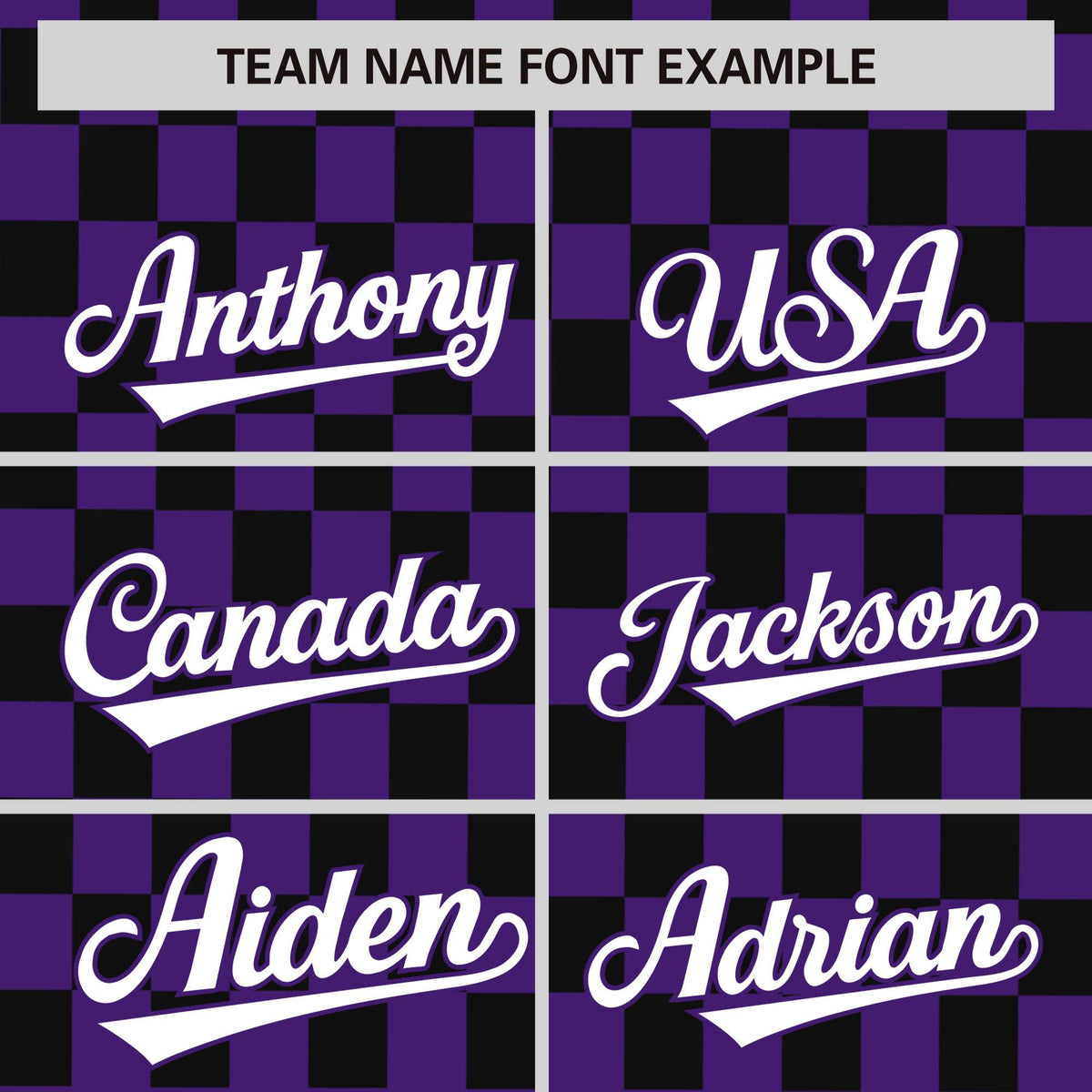 Custom Purple Black Personalized Plaid Fashion Design Authentic Baseball Jersey Limited