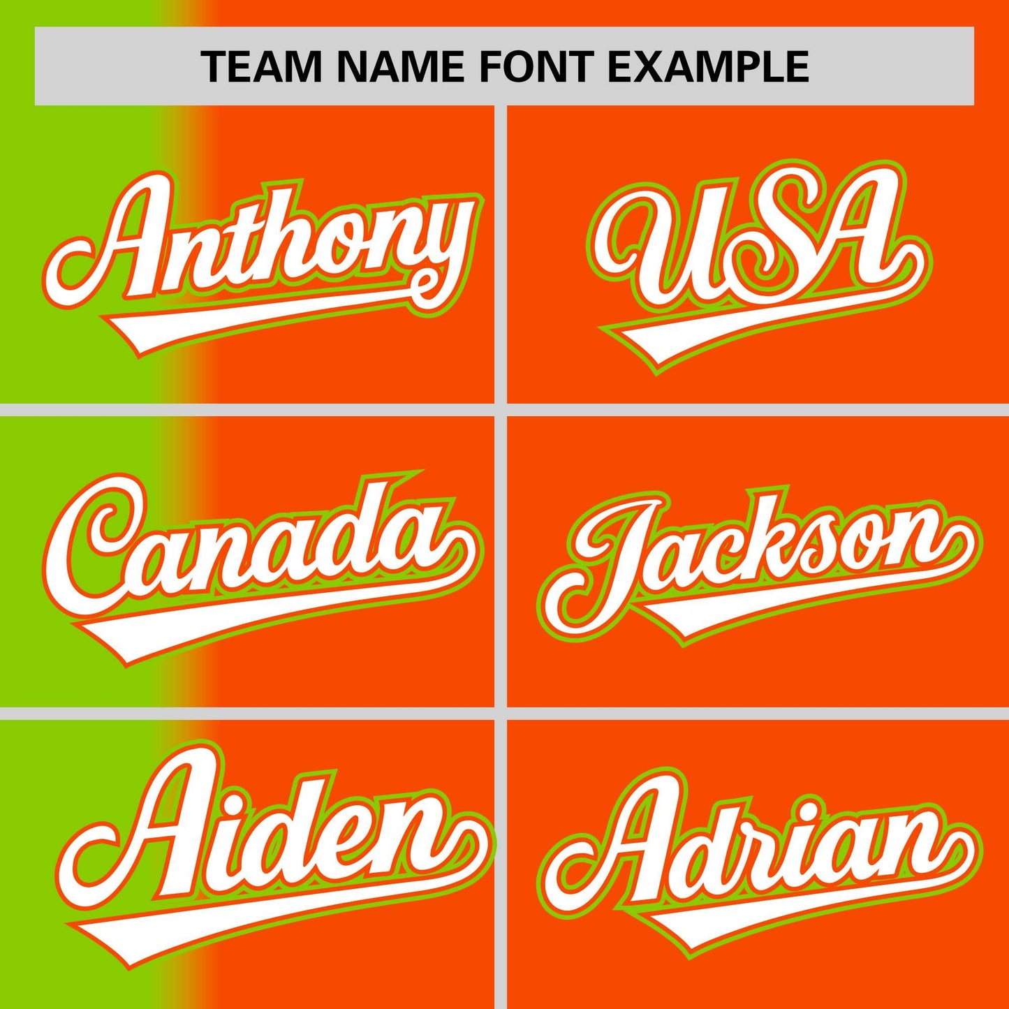 Custom Orange Neon Green Pinstripe Personalized Gradient Authentic Baseball Jersey Limited