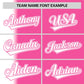 Custom Pink White Pinstripe Personalized Gradient Authentic Baseball Jersey Limited