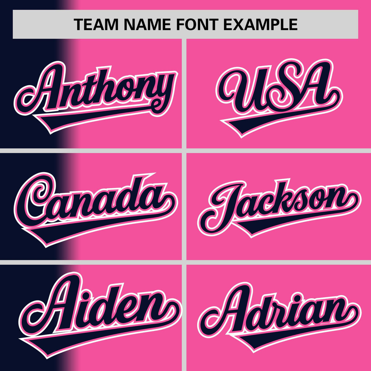 Custom Pink Navy Pinstripe Personalized Gradient Authentic Baseball Jersey Limited
