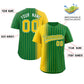 Custom Kelly Green Gold Pinstripe Personalized Gradient Authentic Baseball Jersey Limited