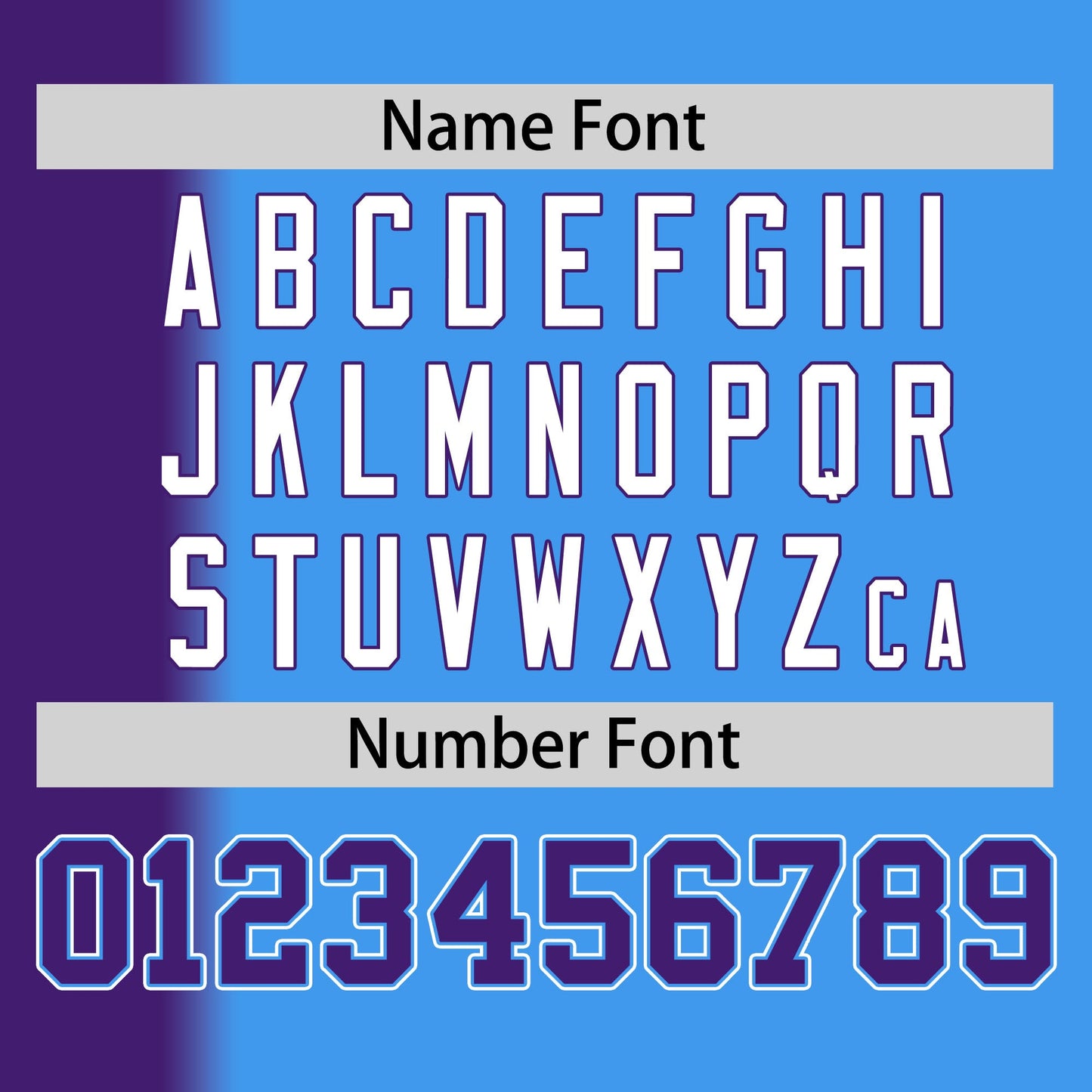 Custom Powder Blue Purple Pinstripe Personalized Gradient Authentic Baseball Jersey Limited