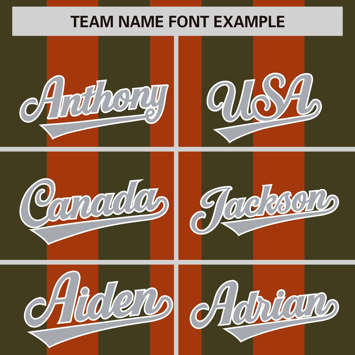 Custom Texas Orange Olive Thick Stripe Fashion Authentic Baseball Jersey Limited