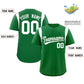 Custom Kelly Green White Classic Style Personalized Full Button Authentic Baseball Jersey Limited