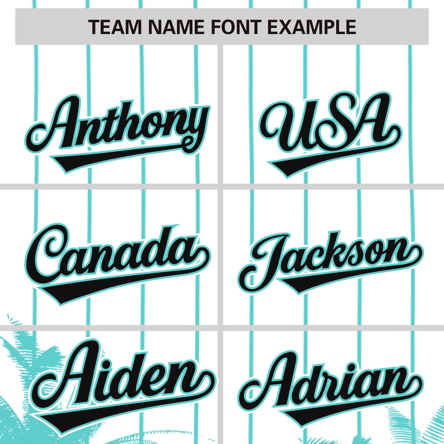 Custom White Bright Green Pinstripe Coconut Tree Pattern Authentic Baseball Jersey Limited