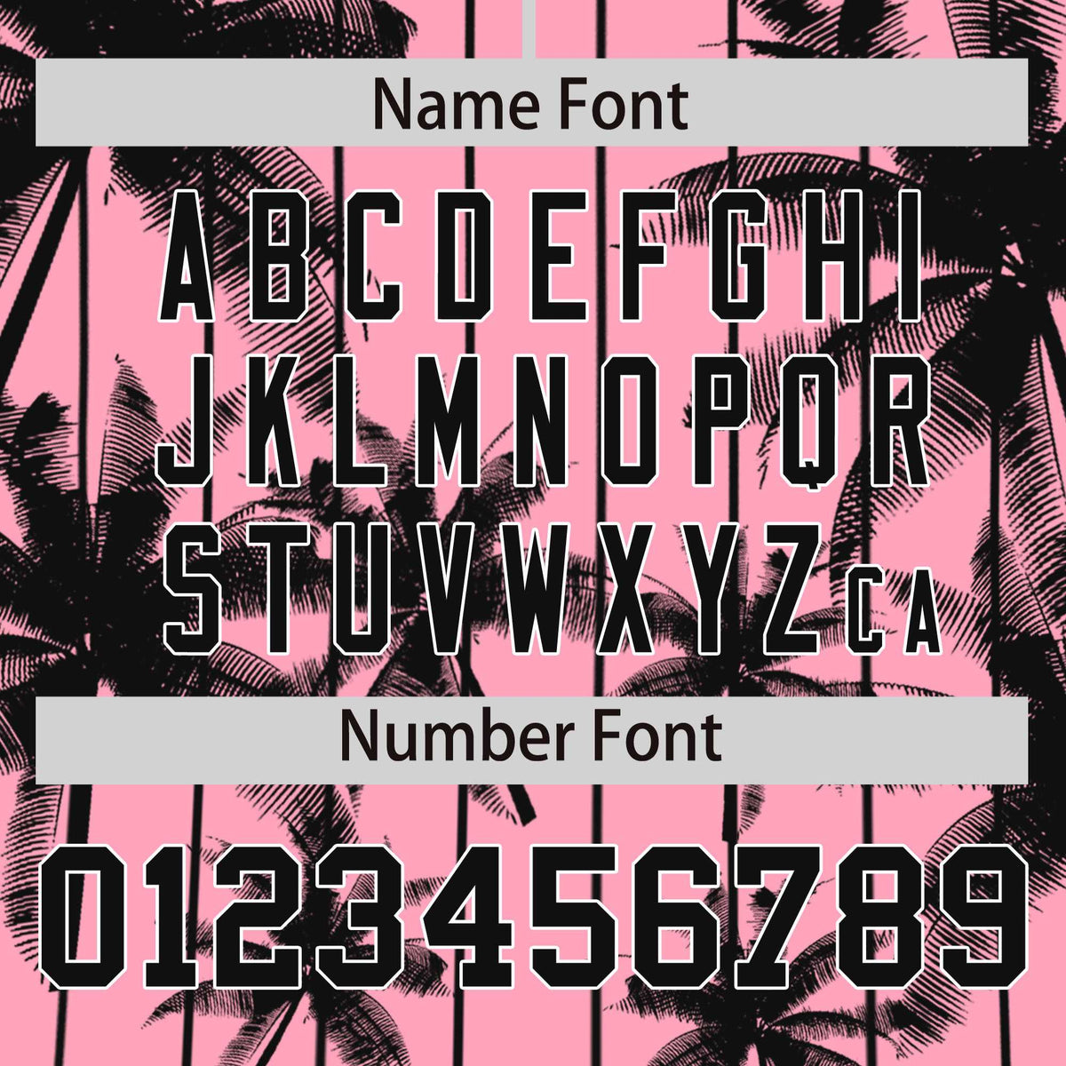 Custom Light Pink Black Pinstripe Coconut Tree Pattern Authentic Baseball Jersey Limited