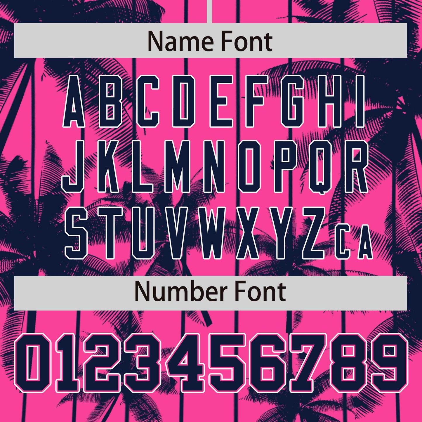 Custom Pink Navy Pinstripe Coconut Tree Pattern Authentic Baseball Jersey Limited