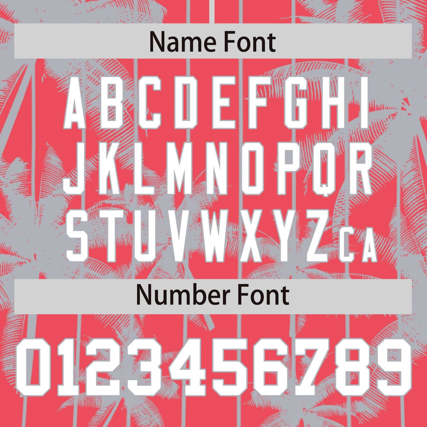 Custom Light Red Gray Pinstripe Coconut Tree Pattern Authentic Baseball Jersey Limited