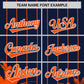 Custom Navy Orange Pinstripe Coconut Tree Pattern Authentic Baseball Jersey Limited