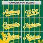 Custom Kelly Green Gold Pinstripe Coconut Tree Pattern Authentic Baseball Jersey Limited
