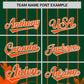 Custom Green Orange Pinstripe Coconut Tree Pattern Authentic Baseball Jersey Limited