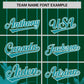 Custom Green Aqua Pinstripe Coconut Tree Pattern Authentic Baseball Jersey Limited
