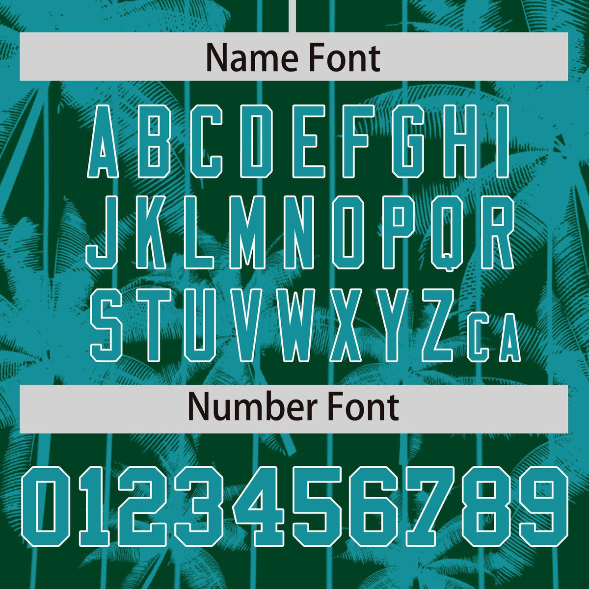 Custom Green Aqua Pinstripe Coconut Tree Pattern Authentic Baseball Jersey Limited