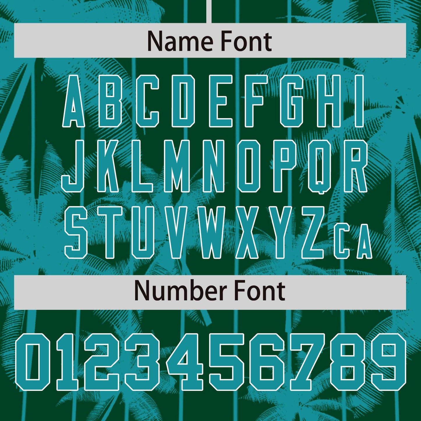 Custom Green Aqua Pinstripe Coconut Tree Pattern Authentic Baseball Jersey Limited