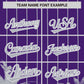 Custom Purple Gray Pinstripe Coconut Tree Pattern Authentic Baseball Jersey Limited