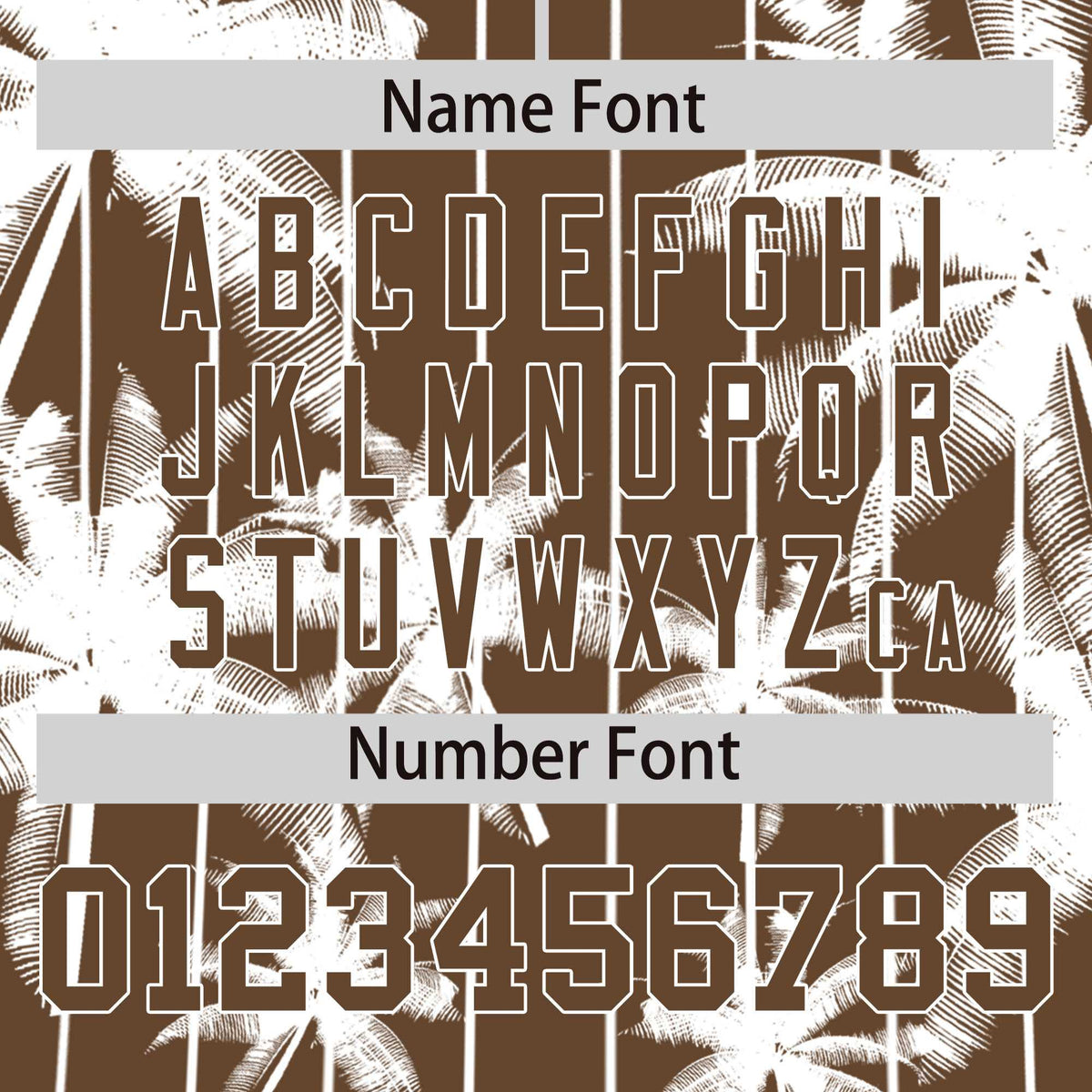 Custom Light Brown White Pinstripe Coconut Tree Pattern Authentic Baseball Jersey Limited