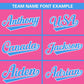 Custom Pink Powder Blue Color Block Personalized Raglan Sleeves Authentic Baseball Jersey Limited