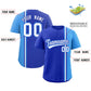 Custom Powder Blue Royal-White Personalized Color Block Authentic Baseball Jersey Limited