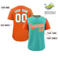 Custom Bright Green Orange Pinstripe Personalized Raglan Sleeves Authentic Baseball Jersey Limited