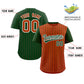 Custom Texas Orange Green Pinstripe Personalized Raglan Sleeves Authentic Baseball Jersey Limited