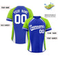 Custom Royal Neon Green-White Personalized Color Block Authentic Baseball Jersey Limited