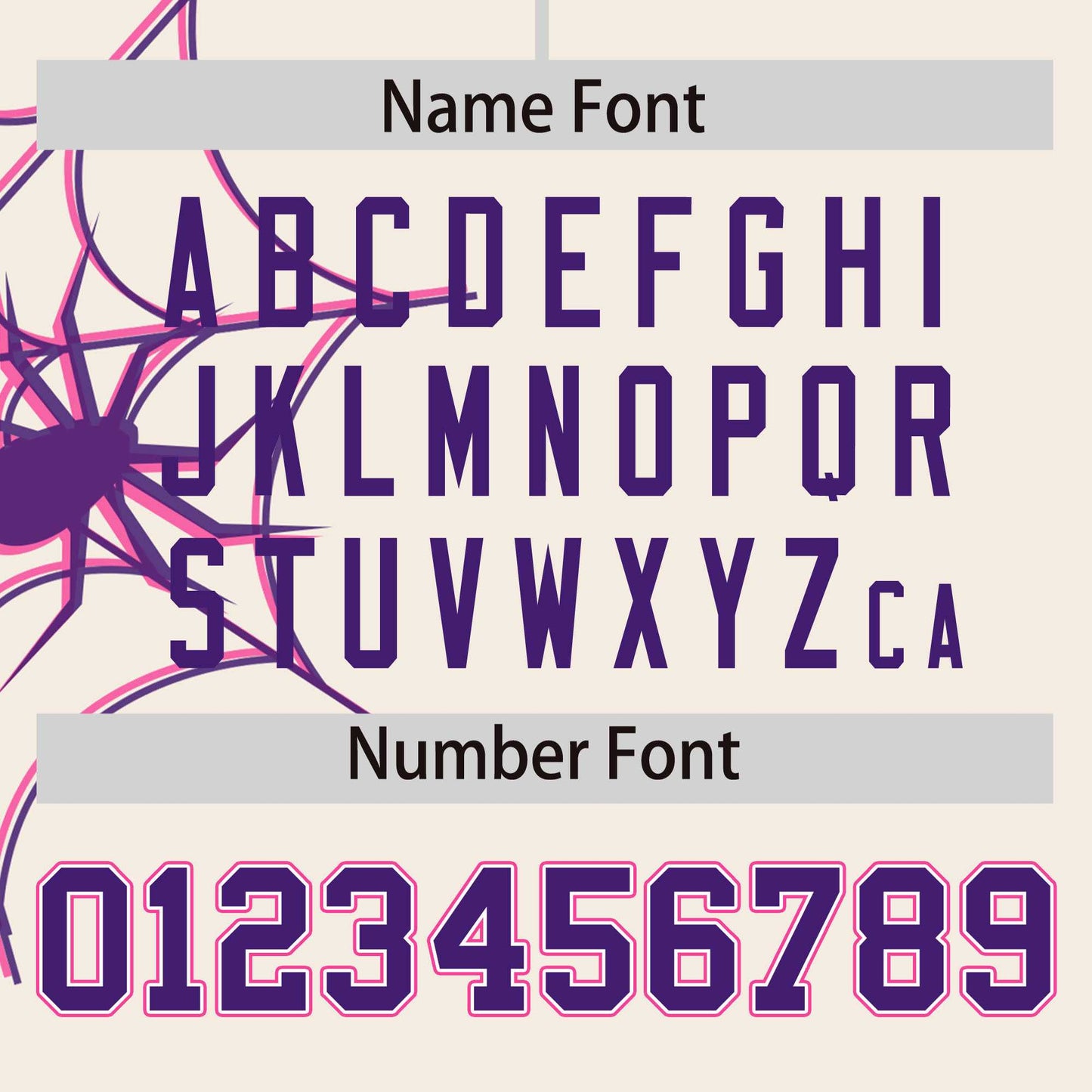 Custom Cream Purple Spider Web Pattern Raglan Sleeves Authentic Baseball Jersey Limited