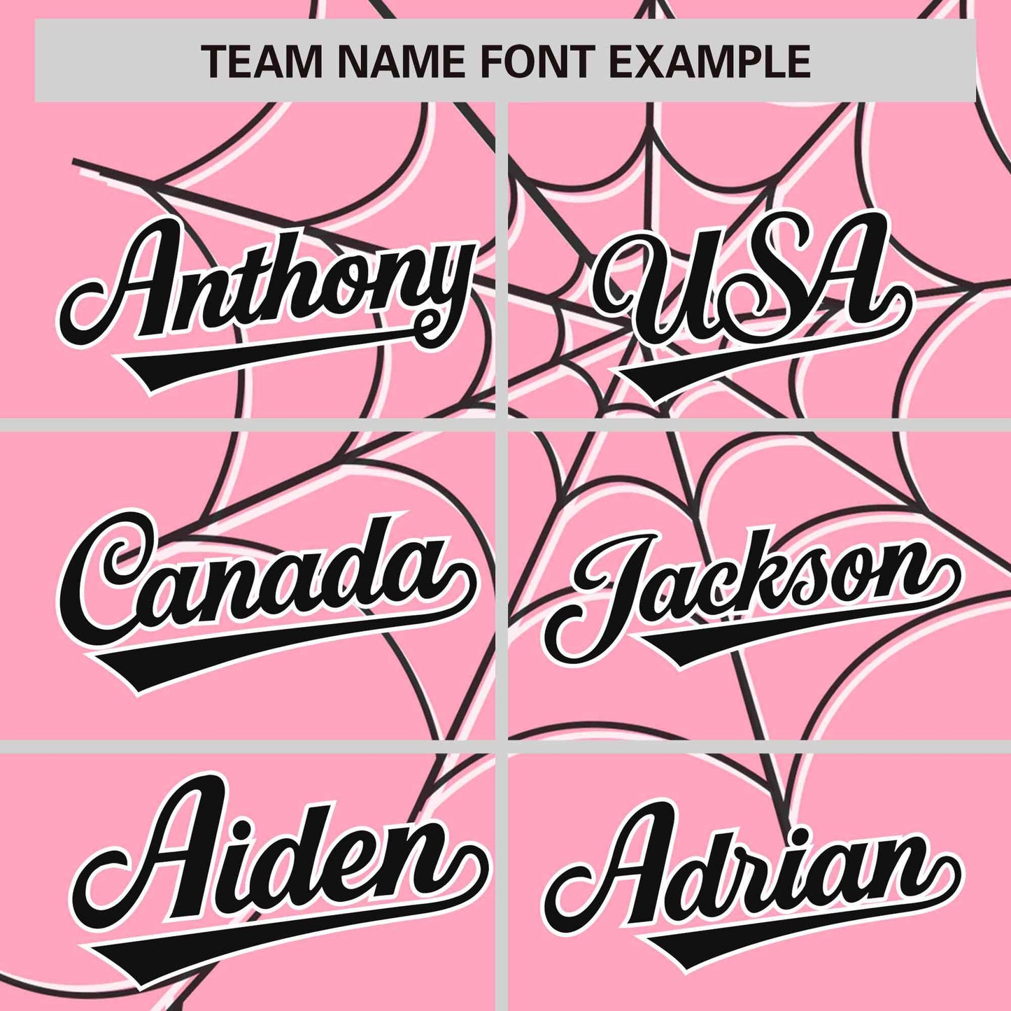 Custom Light Pink Black Spider Web Pattern Raglan Sleeves Authentic Baseball Jersey Limited