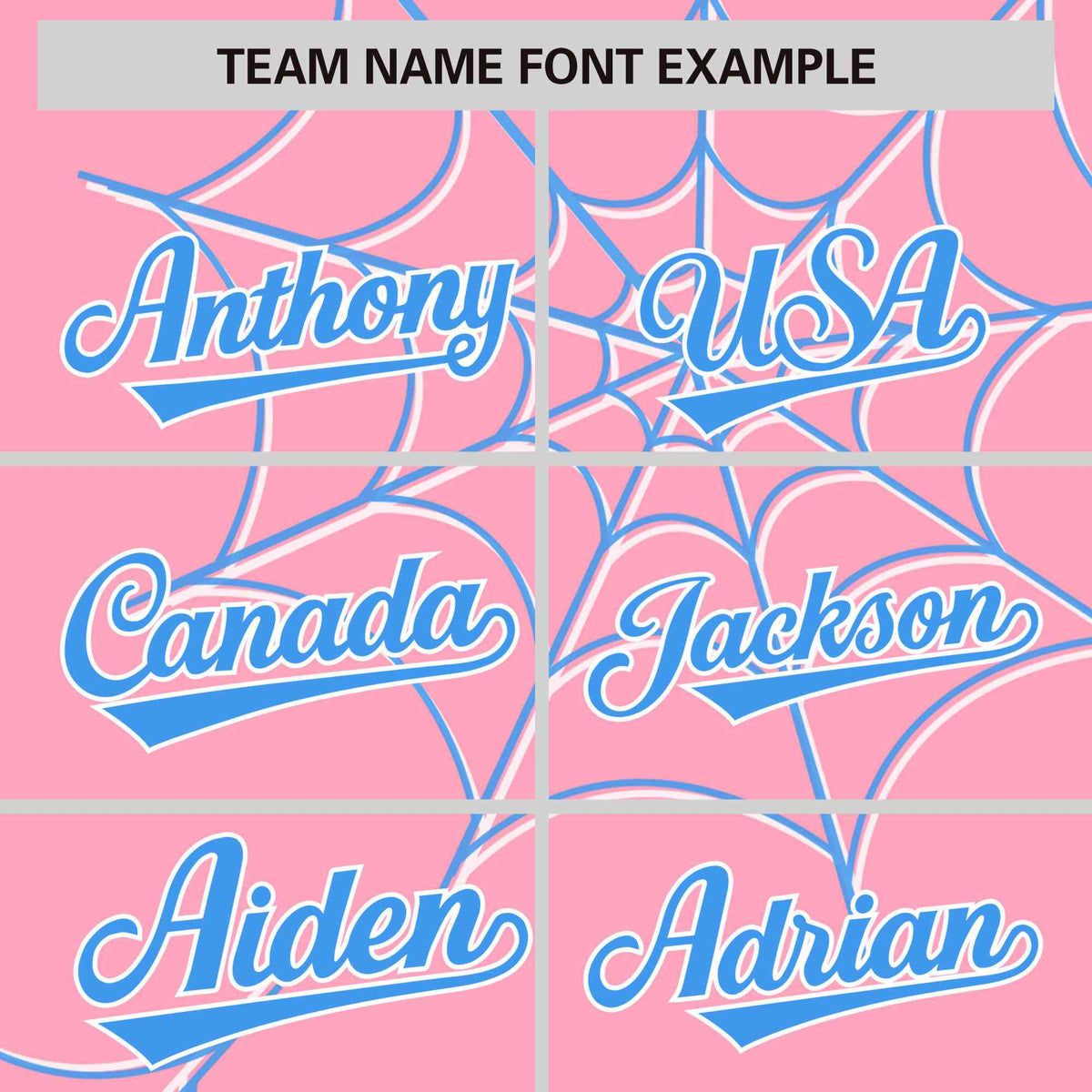 Custom Light Pink Powder Blue Spider Web Pattern Raglan Sleeves Authentic Baseball Jersey Limited