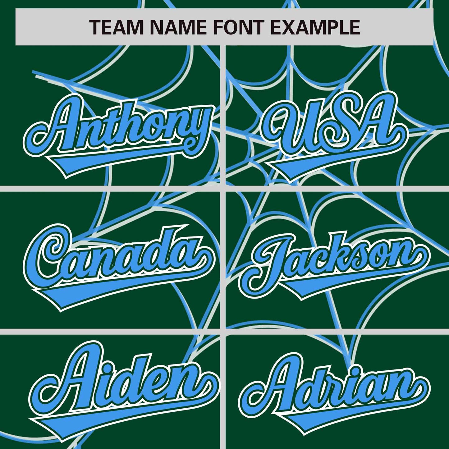 Custom Green Powder Blue Spider Web Pattern Raglan Sleeves Authentic Baseball Jersey Limited