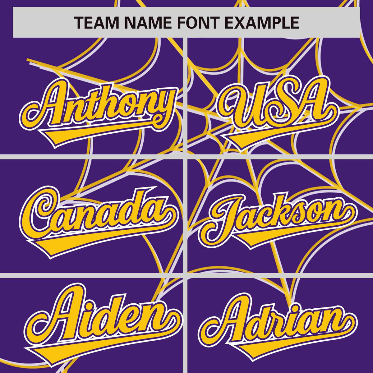 Custom Purple Gold Spider Web Pattern Raglan Sleeves Authentic Baseball Jersey Limited