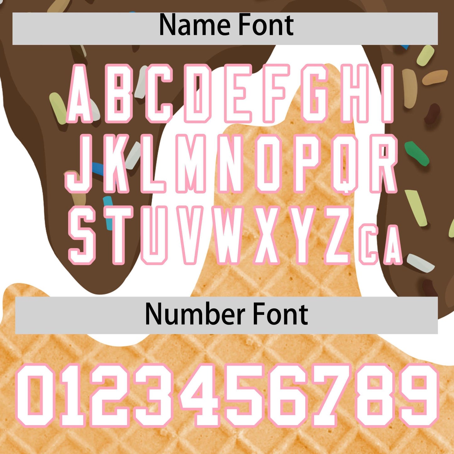 Custom Brown Ice Cream Cone Graffiti Pattern Fashion Authentic Baseball Jersey Limited