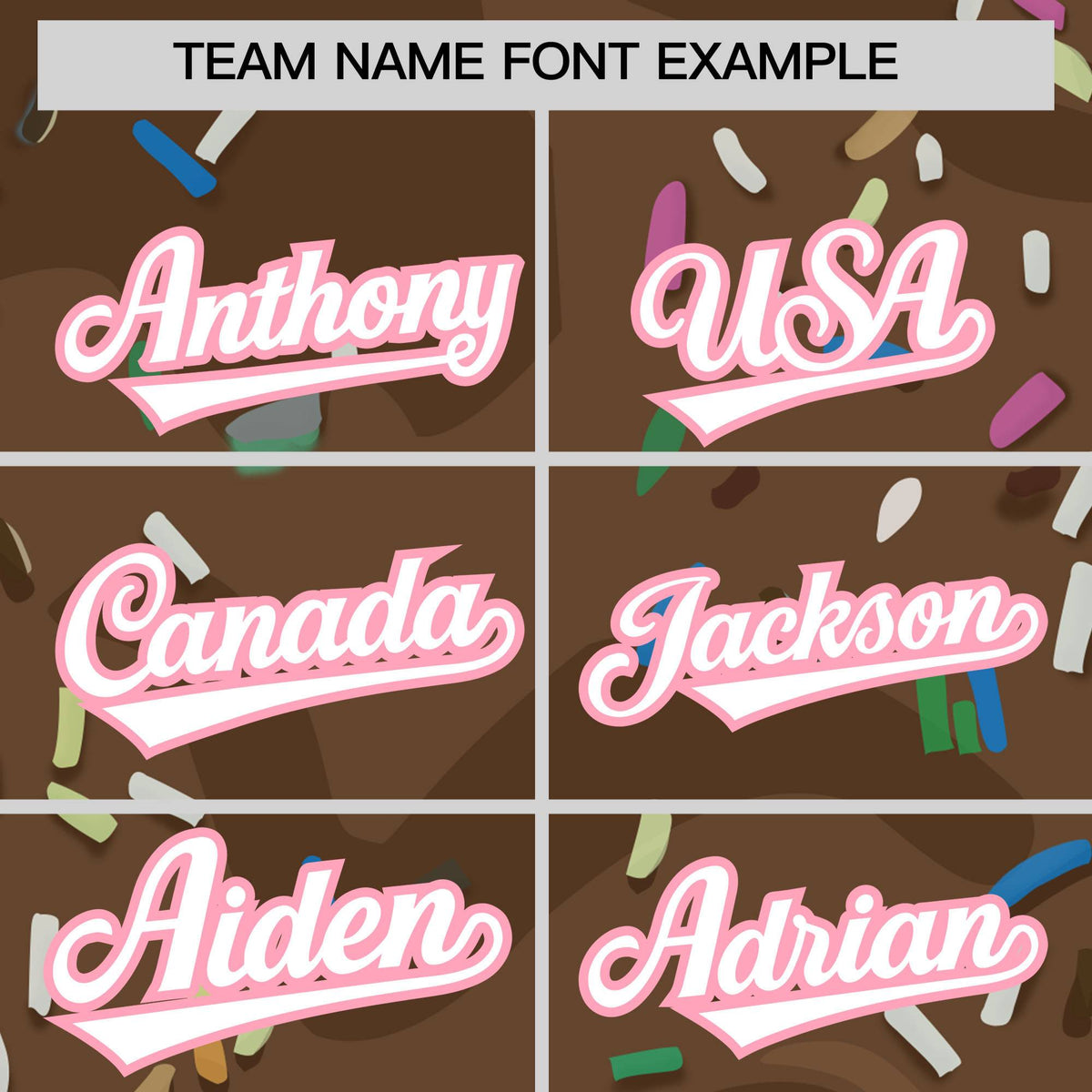 Custom Brown Ice Cream Cone Graffiti Pattern Fashion Authentic Baseball Jersey Limited