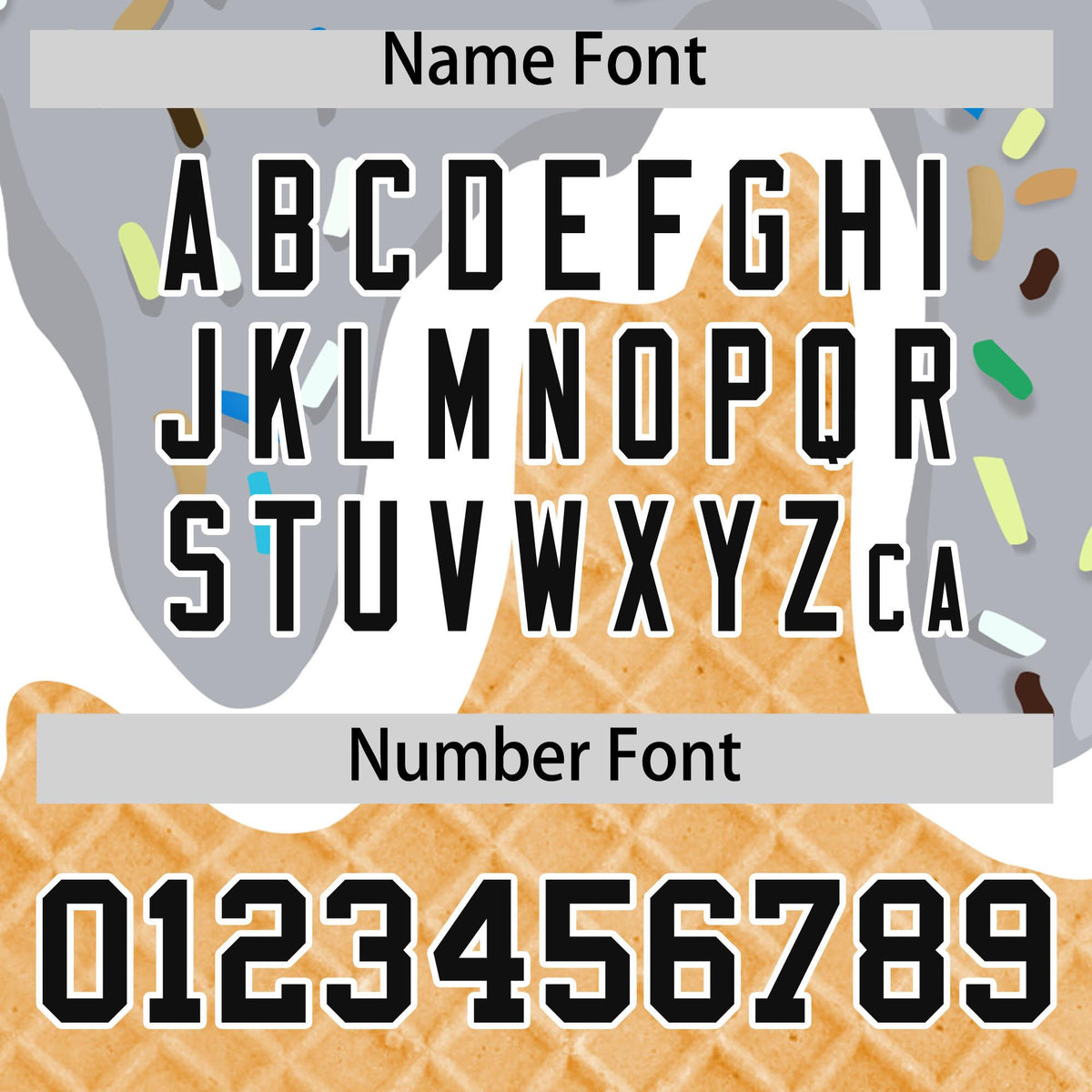 Custom Gray Ice Cream Cone Graffiti Pattern Fashion Authentic Baseball Jersey Limited