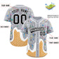 Custom Gray Ice Cream Cone Graffiti Pattern Fashion Authentic Baseball Jersey Limited